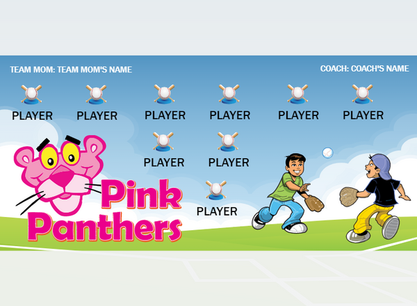 Pink Panthers 2 - Softball - Pole Pocket Banner
