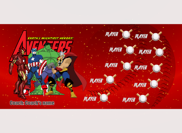 Avengers - Softball - Pole Pocket Banner