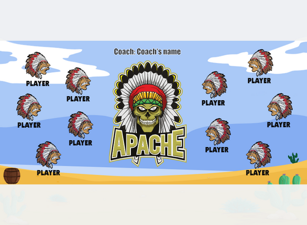 Apache - Softball - Pole Pocket Banner
