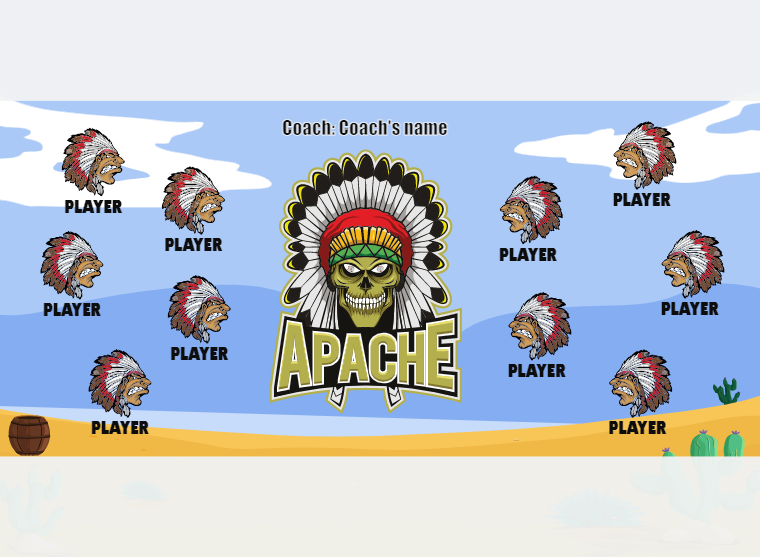 Apache - Softball - Pole Pocket Banner