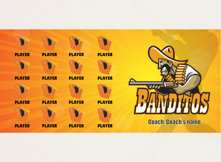 Banditos - Softball - Pole Pocket Banner
