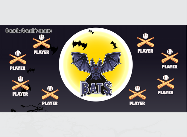 Bats - Softball - Pole Pocket Banner