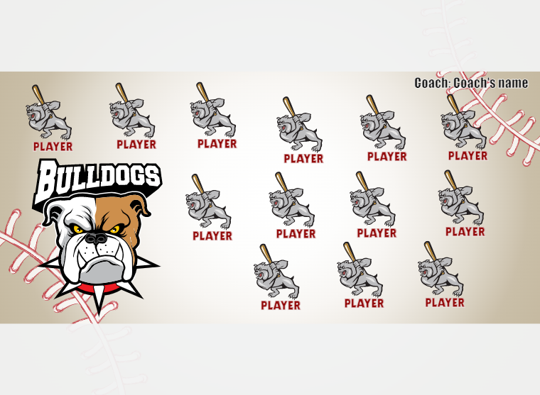 Bulldogs - Softball - Pole Pocket Banner