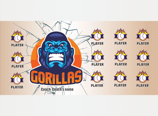 Gorillas - Softball - Pole Pocket Banner