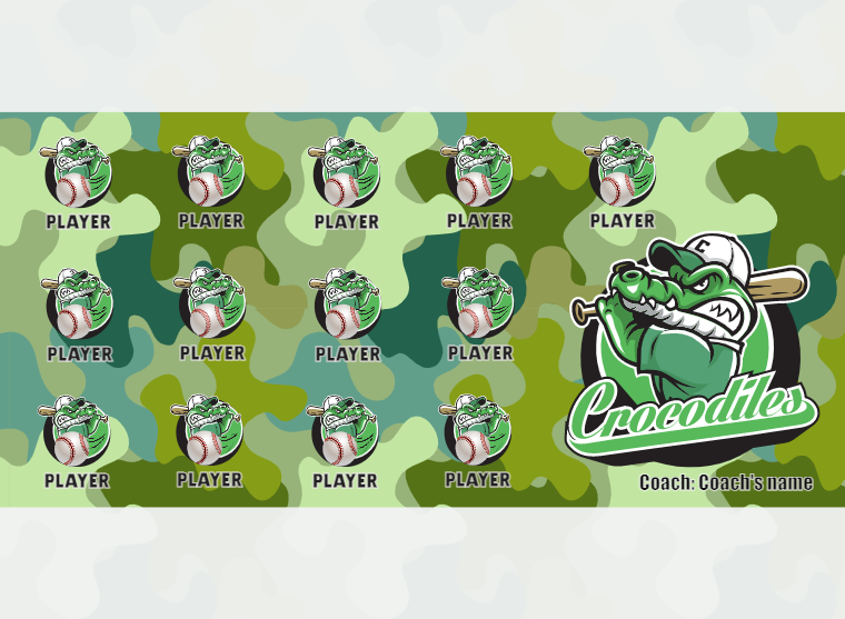 Crocodiles - Softball - Pole Pocket Banner