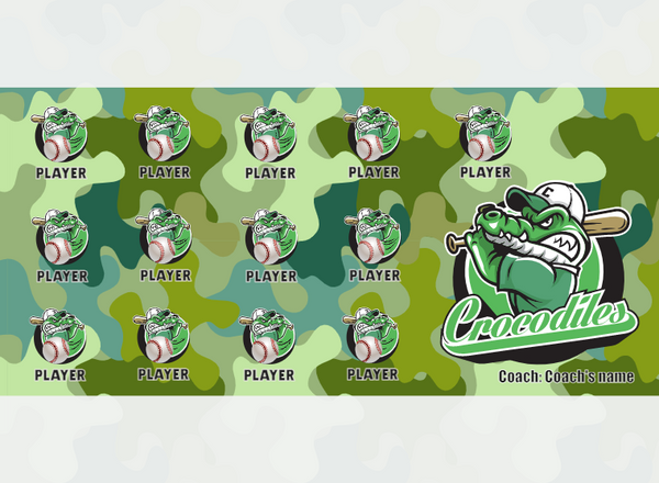 Crocodiles - Softball - Pole Pocket Banner