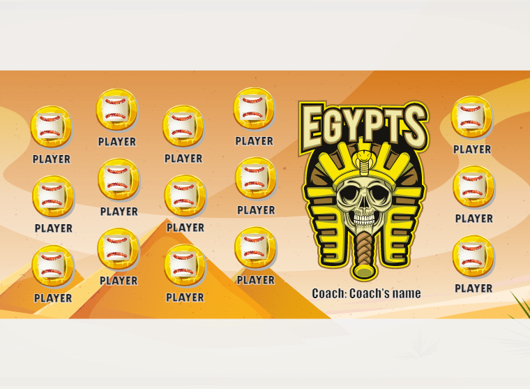 Egypts - Softball - Pole Pocket Banner