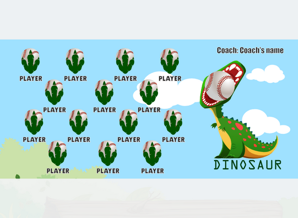 Dinosaurs - Softball - Pole Pocket Banner