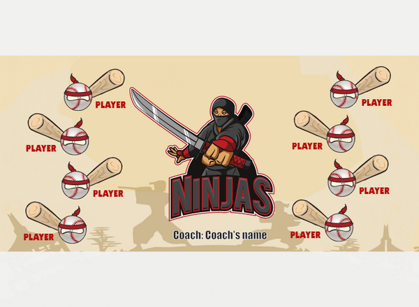 Ninjas 2 - Softball - Pole Pocket Banner