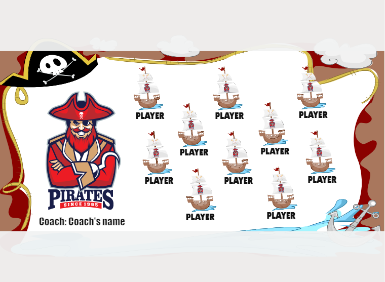 Pirates - Softball - Pole Pocket Banner