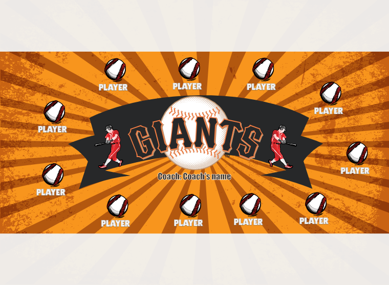 Giants - Baseball - Pole Pocket Banner