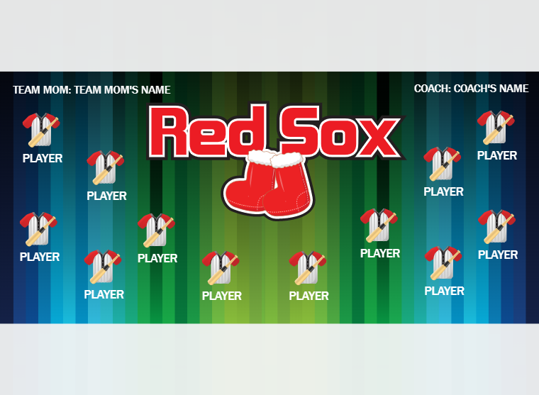 Red Sox 1 - Softball - Pole Pocket Banner