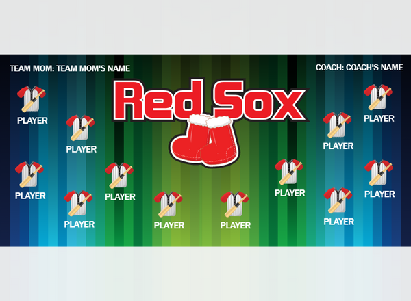 Red Sox 1 - Softball - Pole Pocket Banner