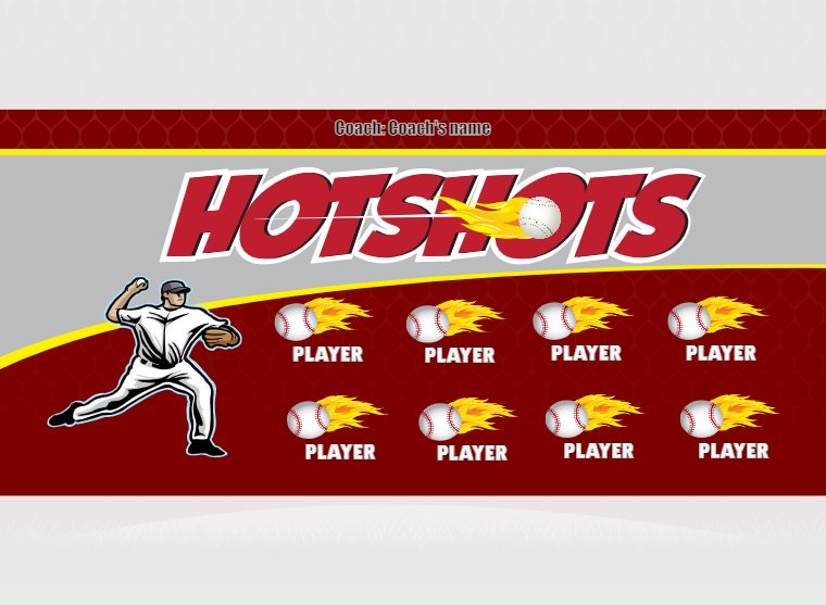 Hotshots - Baseball - Pole Pocket Banner