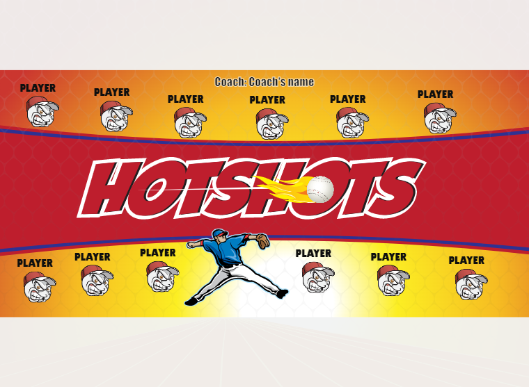 Hotshots 4 - Baseball - Pole Pocket Banner