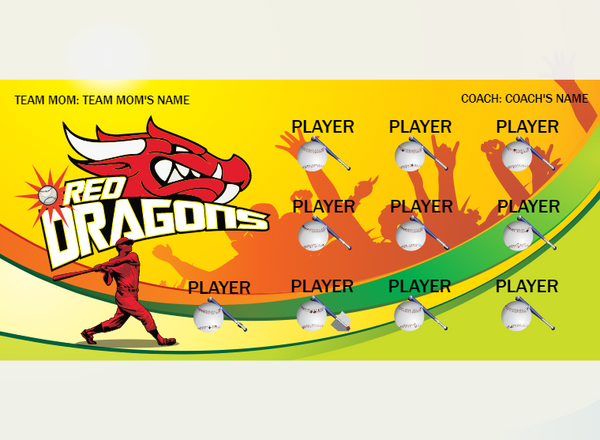 RedDragon - Softball - Pole Pocket Banner