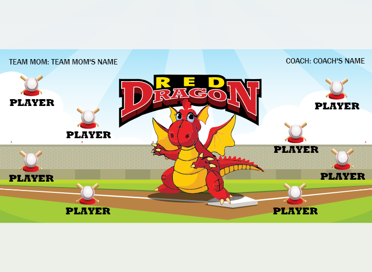 Reddragon2 - Softball - Pole Pocket Banner