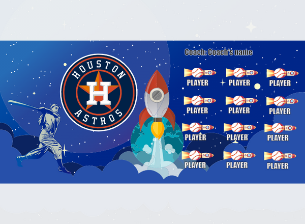 Houston Astros 2 - Baseball - Pole Pocket Banner