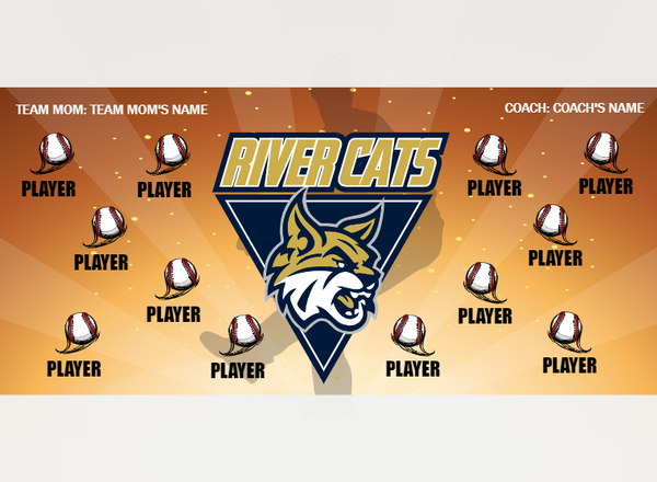 River Cats 1 - Softball - Pole Pocket Banner