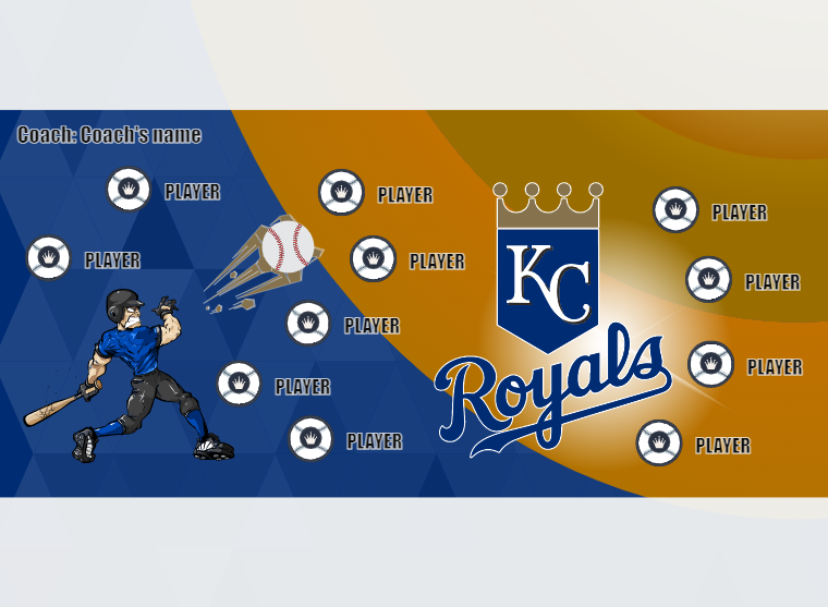 Kansas - Baseball - Pole Pocket Banner