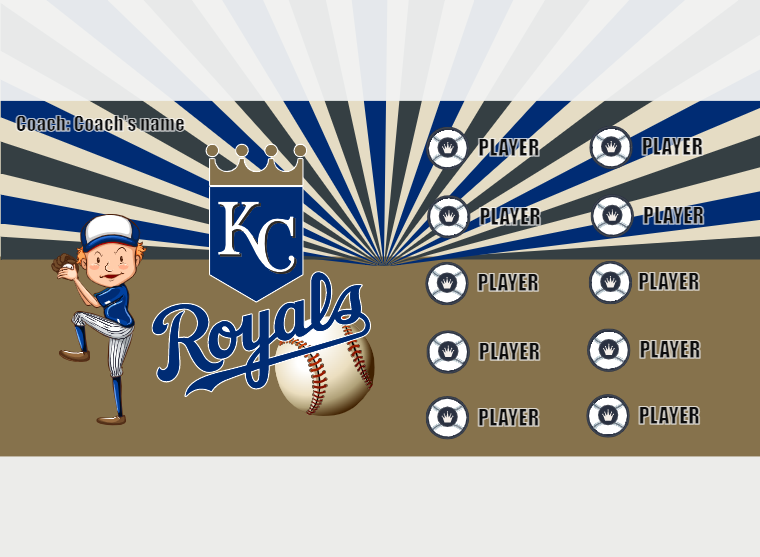 Kansas City Royals - Baseball - Pole Pocket Banner