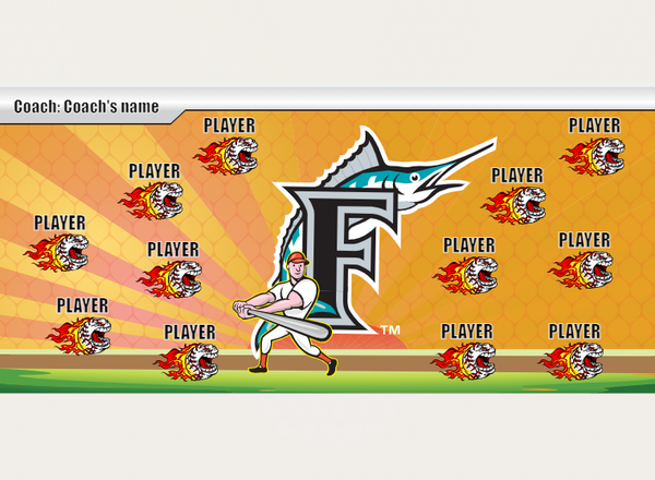 Marlins - Baseball - Pole Pocket Banner