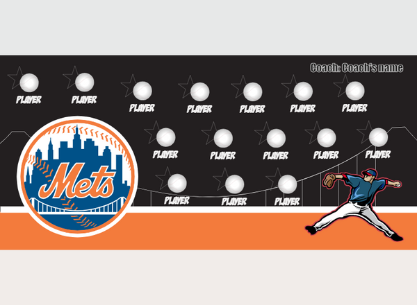 Mets 2 - Baseball - Pole Pocket Banner