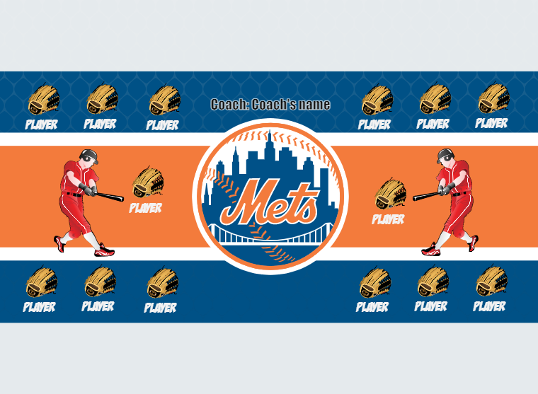 Mets - Baseball - Pole Pocket Banner