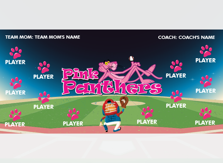 Pink Panthers 1 - Softball - Pole Pocket Banner