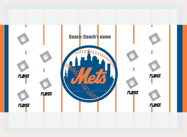 Mets - Baseball - Pole Pocket Banner