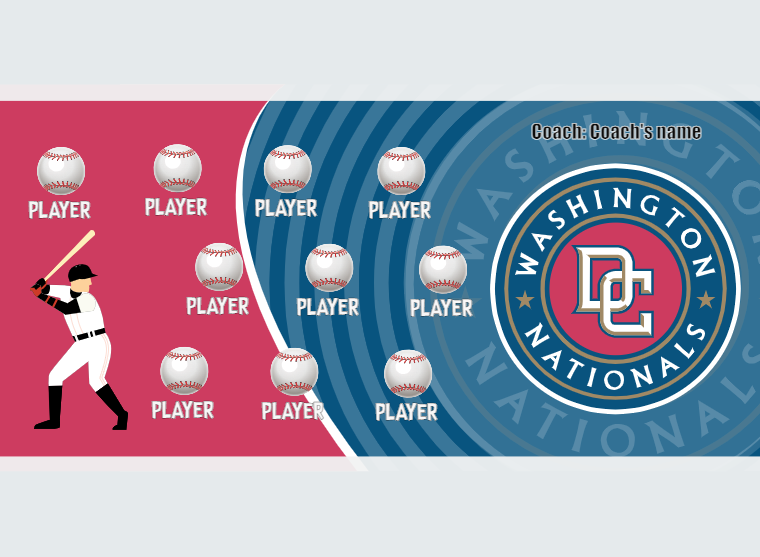 Nationals 2 - Baseball - Pole Pocket Banner