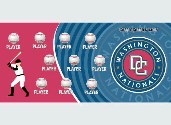 Nationals 2 - Baseball - Pole Pocket Banner