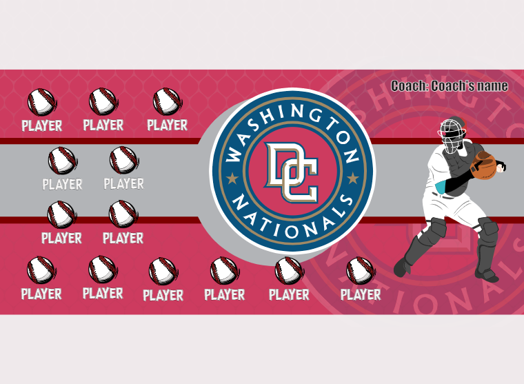 Nationals - Baseball - Pole Pocket Banner