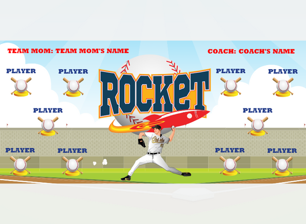 Rockets - Softball - Pole Pocket Banner