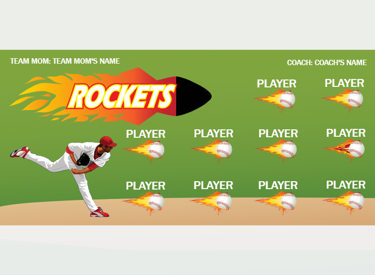 Rockets2 - Softball - Pole Pocket Banner