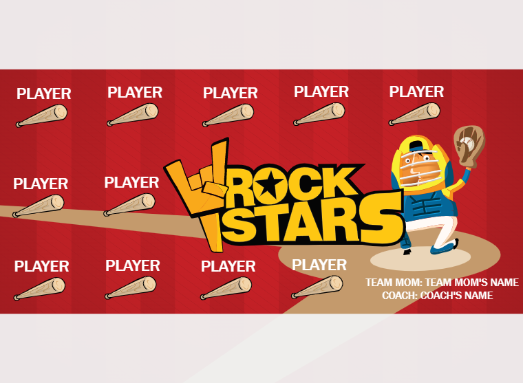 Rockstar - Softball - Pole Pocket Banner