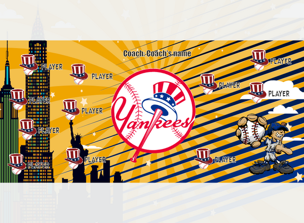 NEW York Yankees 3 - Baseball - Pole Pocket Banner