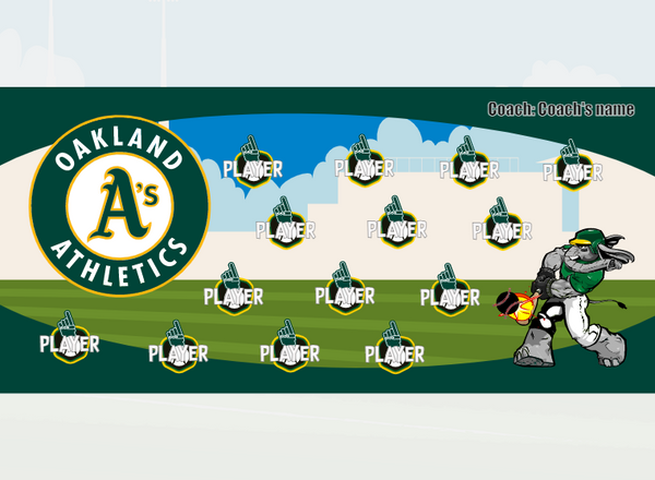 Oakland 1 - Baseball - Pole Pocket Banner