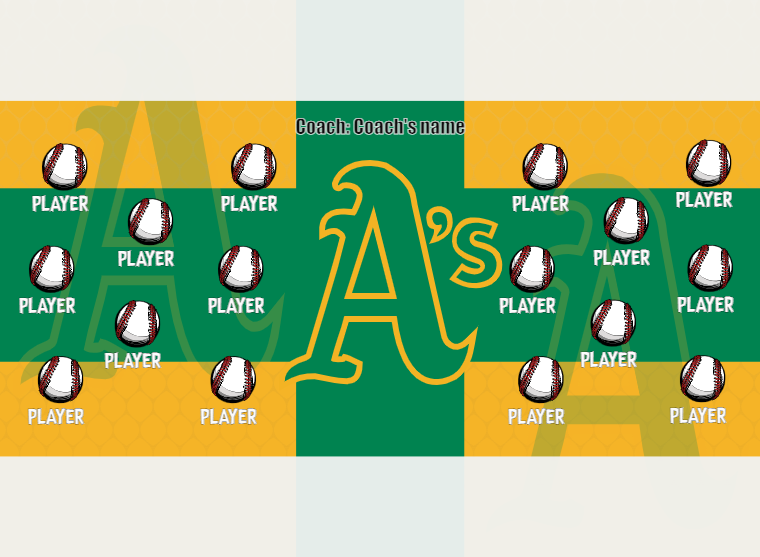 Oakland 5 - Baseball - Pole Pocket Banner