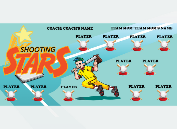 Shootingstar1 - Softball - Pole Pocket Banner