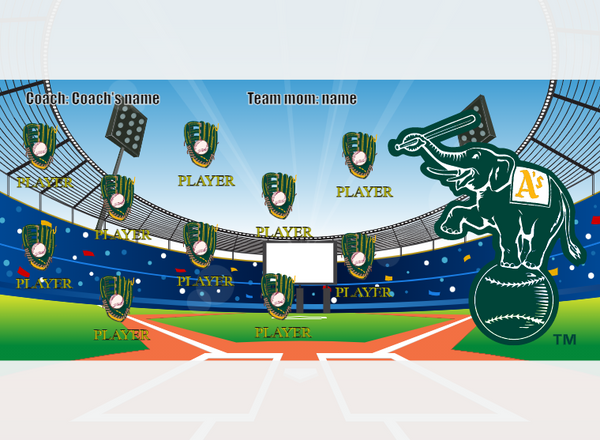 Oakland Athletics 2 - Baseball - Pole Pocket Banner