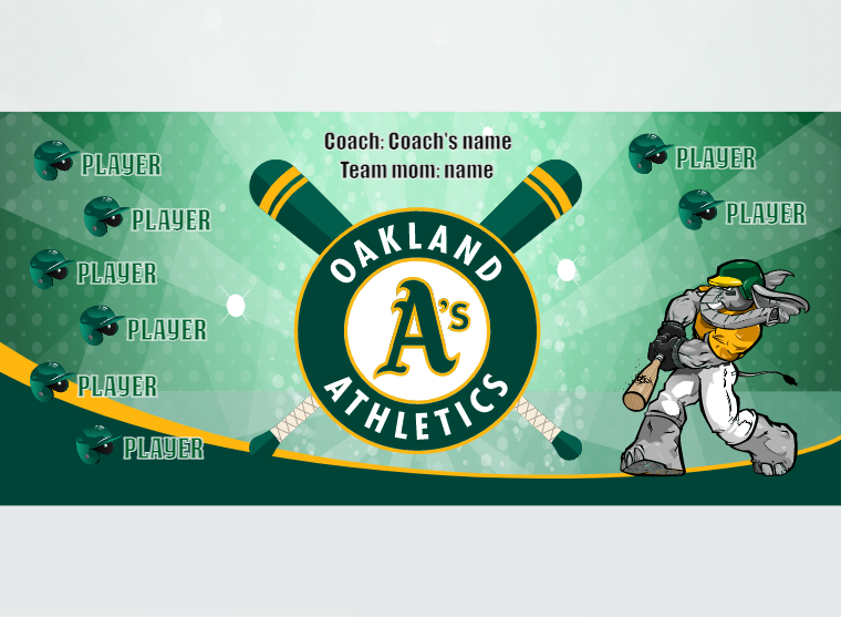Oakland - Baseball - Pole Pocket Banner