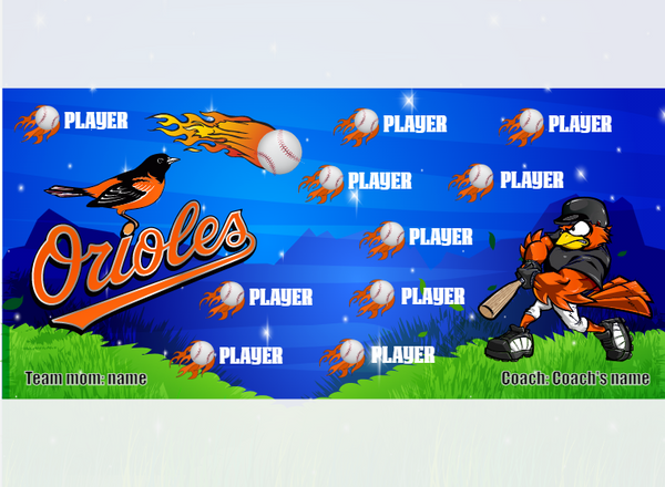 Orioles 2 - Baseball - Pole Pocket Banner