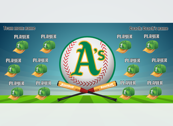 Oakland - Baseball - Pole Pocket Banner