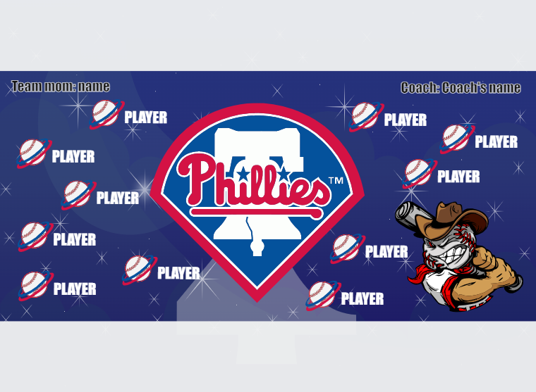 Philadelphia 2 - Baseball - Pole Pocket Banner