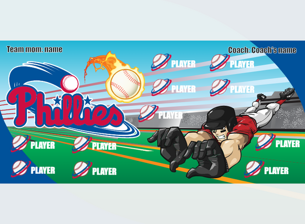 Philadelphia 3 - Baseball - Pole Pocket Banner
