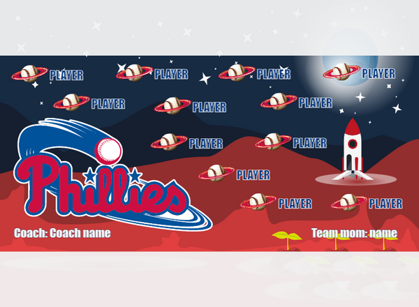 Philadelphia Phillies 2 - Baseball - Pole Pocket Banner