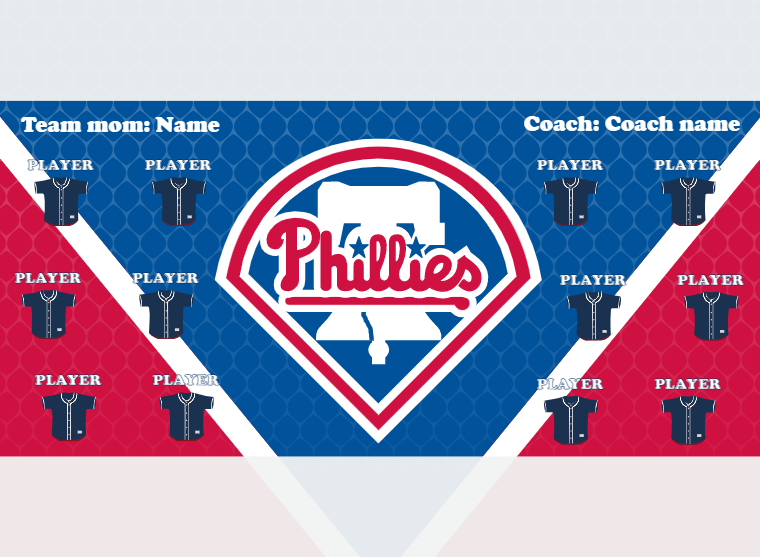 Phillies - Baseball - Pole Pocket Banner
