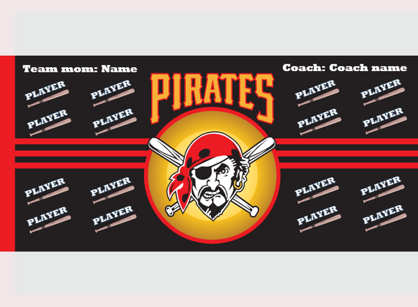 Pirates 3 - Baseball - Pole Pocket Banner