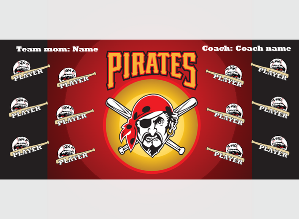 Pirates 4 - Baseball - Pole Pocket Banner